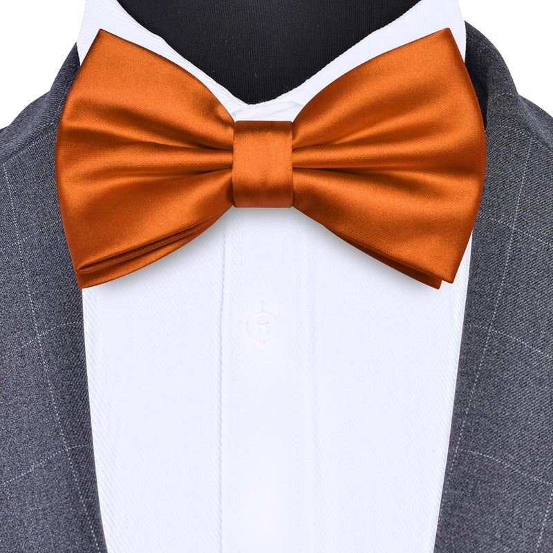 Branduce Solid Color Pre-tied Bow Tie Quality Adjustable Bowtie for Men Party Wedding - Image 2